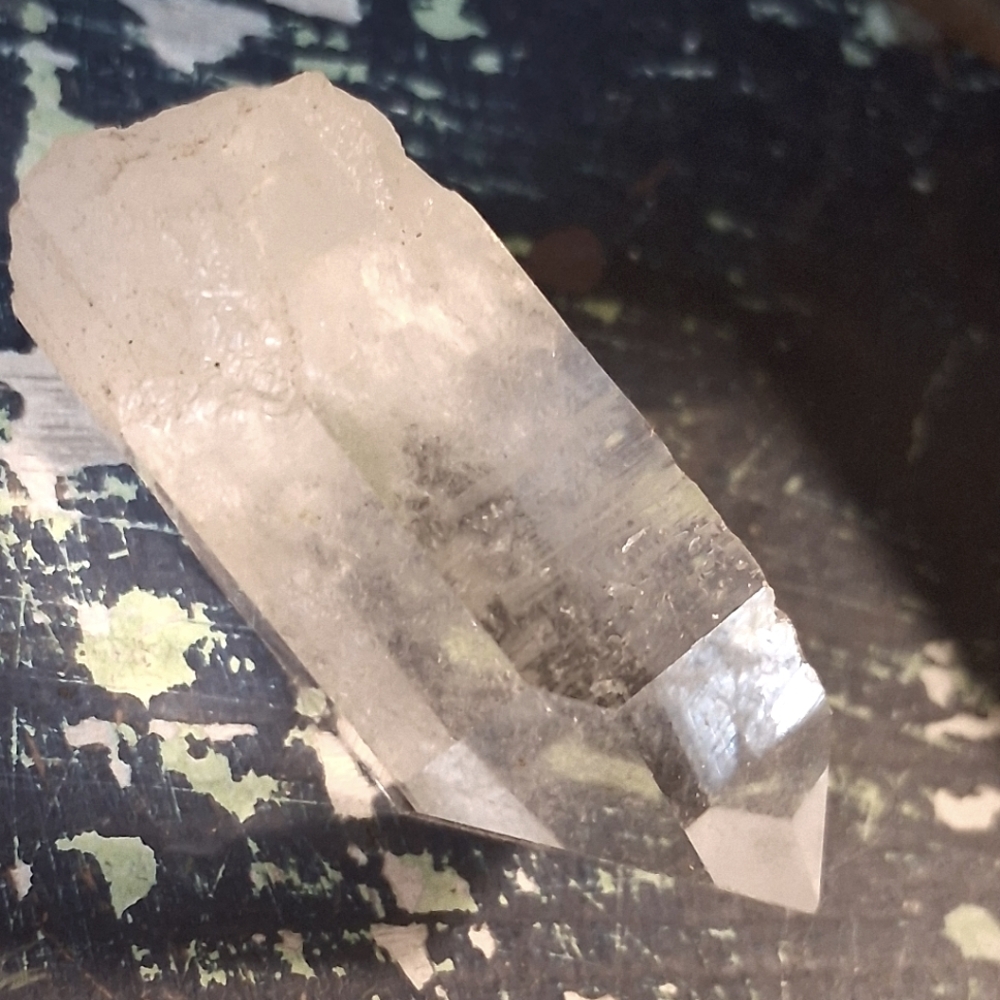 White Quartz Crystal with Natural Hexagonal Shape